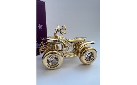 Фигурка с камнями Swarovski Квадроцикл 10х7 см 160428