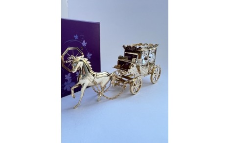 Фигурка с камнями Swarovski Карета с лошадью 13 см 160707