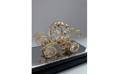 Фигурка с камнями Swarovski Карета 12 см 160767