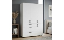 Шафа для одягу Doros Торн Білий 3 ДСП/3Ш (штанга) 135х51.6х200 (DRS-012057)