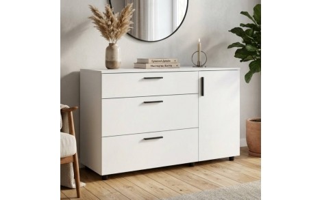 Комод Doros Торн Білий 3Ш/1Д 135х51.6х80 (DRS-012104)