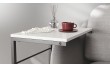 Столик приставний Террі Ferrum-decor 650x440x330 Чорний метал ДСП Біле 16 мм (FRD-104648)