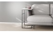 Столик приставний Террі Ferrum-decor 650x440x330 Чорний метал ДСП Біле 16 мм (FRD-104648)