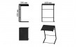 Столик Терри Ferrum-decor 650x440x330 Черный металл ДСП Сосна Кембра 16 мм (FRD-104650)