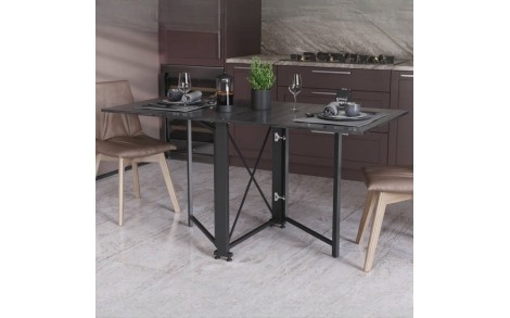 Стол-книжка трансформер Орион 2 Ferrum-decor 750x1520x730 Черный металл ДСП Сосна Кембра 16 мм (FRD-104585)
