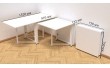 Стіл-книга трансформер Оріон 2 Ferrum-decor 750x1520x730 Білий метал ДСП Біле 16 мм (FRD-104590)