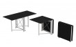 Стол-книжка трансформер Орион 2 Ferrum-decor 750x1520x730 Белый металл ДСП Сосна Кембра 16 мм (FRD-104592)