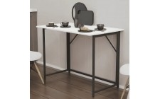 Стіл розкладний Моріс Ferrum-decor 750x1000x600 Чорний метал ДСП Біле 16 мм (FRD-104669)
