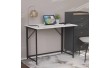 Стіл розкладний Моріс Ferrum-decor 750x1000x600 Чорний метал ДСП Біле 16 мм (FRD-104669)