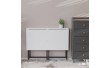 Стіл розкладний Моріс Ferrum-decor 750x1000x600 Чорний метал ДСП Біле 16 мм (FRD-104669)