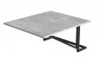 Стол раскладной Александр 7 Ferrum-decor 750x600x700 Черный металл ДСП Бетон 16 мм (FRD-104898)