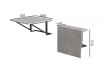 Стол раскладной Александр 7 Ferrum-decor 750x600x700 Черный металл ДСП Бетон 16 мм (FRD-104898)