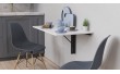 Обідній стіл-трансформер Ніка стіновий Ferrum-decor 420x900x500 Чорний метал ДСП Біле 16 мм (FRD-105164)