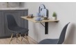 Обеденный стол-трансформер Ника настенный Ferrum-decor 420x900x500 Черный металл ДСП Дуб Сонома 16 мм (FRD-105167)