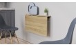 Обеденный стол-трансформер Ника настенный Ferrum-decor 420x900x500 Черный металл ДСП Дуб Сонома 16 мм (FRD-105167)