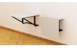 Стіл розкладний Олександр 1 Ferrum-decor 750x600x700 Чорний метал ДСП Біле 16 мм (FRD-104892)