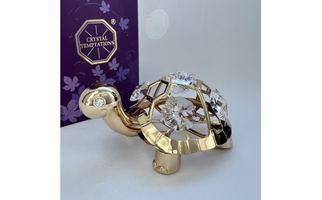 Фигурка с камнями Swarovski Черепаха 7 см 1602286