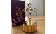 Фигурка музыкальная с камнями Swarovski Крест 10 см 1601845