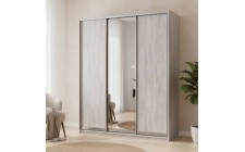 Шафа-купе Doros City Light Сосна Натті 2 ДСП / 1 дзеркало 225х60х225 (DRS-011973)