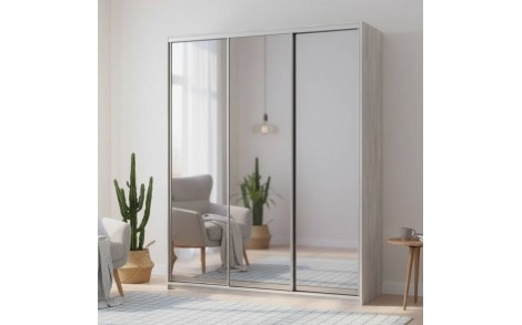 Шафа-купе Doros City Light Сосна Натті 3 Дзеркала 225х60х225 (DRS-011974)