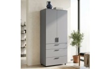 Шафа для одягу Doros Торн Сірий 2 ДСП/3Ш (полиці) 90х51.6х200 (DRS-012024)