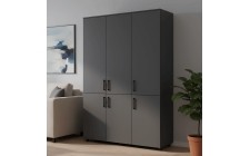 Шафа для одягу Doros Торн Антрацит 3 ДСП (полиці) 135х51.6х200 (DRS-012082)