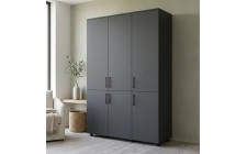 Шафа для одягу Doros Торн Антрацит 3 ДСП (штанга) 135х51.6х200 (DRS-012083)