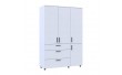 Шкаф для одежды Doros Торн Белый 3 ДСП/3Ш (полки) 135х51.6х200 (DRS-012056)