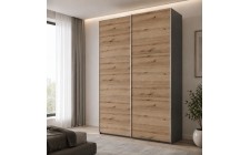 Шафа купе Doros G-Caiser Антрацит/Дуб Евок 2 ДСП / 3 частини 160х60х240 (42005414) (DRS-012247)