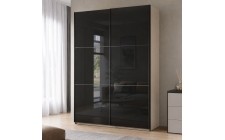 Шафа купе Doros G-Caiser Кашемір/Чорний 2 Скла 3 частини 180х60х240 (42005326) (DRS-012239)