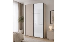 Шкаф купе Doros G-Caiser Кашемир/Белый 1 ДСП/1 стекло 3 части 180х60х240 (42005322) (DRS-012236)