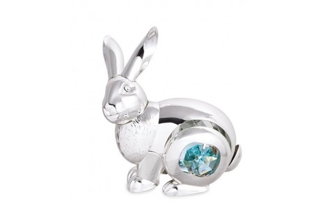 Статуэтка с камнями Swarovski Кролик 6х7 см 1601995