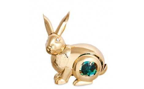 Статуэтка с камнями Swarovski Кролик 6х7 см 1601988
