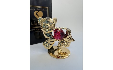 Фигурка с камнями Swarovski Тигренок 5,5х5,5 см 1601739