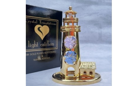 Фигурка с камнями Swarovski Маяк 9х6,5 см 1601092