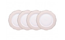 Набор фарфоровых тарелок Hanna Beige 21 см 4 шт 1922-144