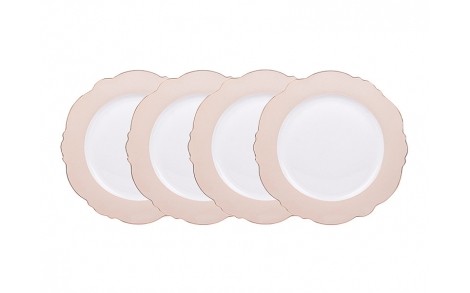 Набор фарфоровых тарелок Hanna Beige 27 см 4 шт 1922-144